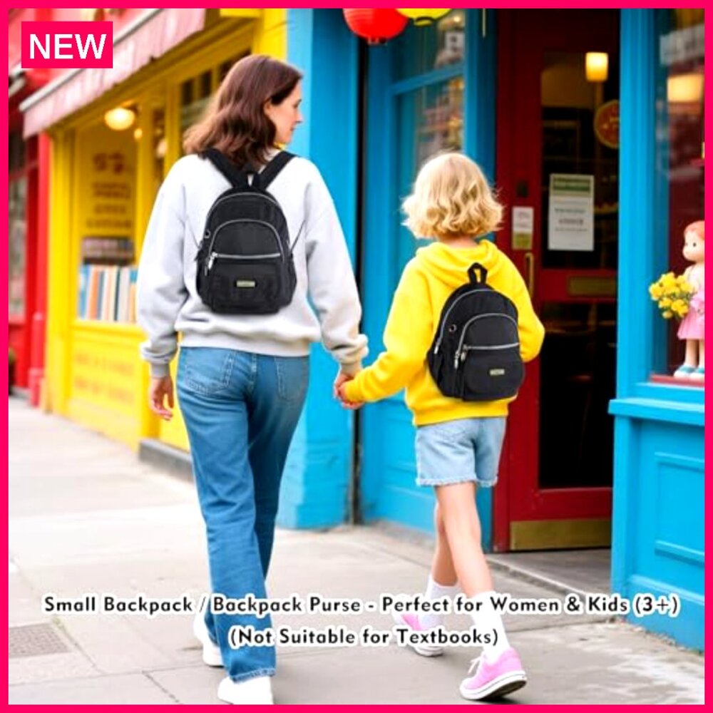 Mini Nylon Daypack Backpack Lightweight Small Wom… - image 3